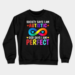 Acceptance Of Autism Infinity Autistic Pride Neurodiversity Crewneck Sweatshirt